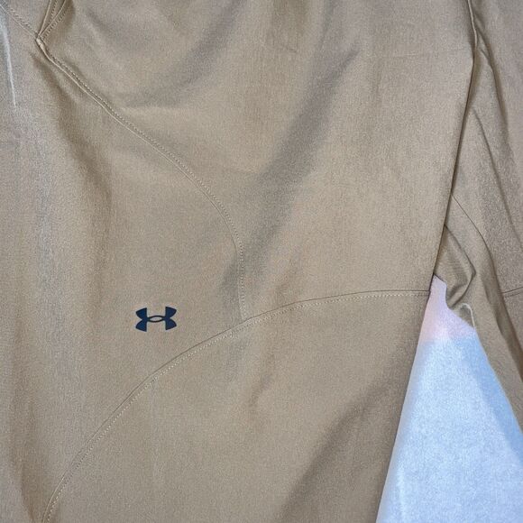 Womens Under Armour Unstoppable Jogger Pants Loose Fit Khaki #1376926-263 Sz XL - Picture 2 of 7